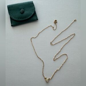 Aurate New York Mini Diamond Bezel Necklace